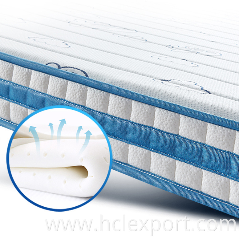 Premium import wholesale modern bed mattresses for home furniture in a box king size spring latex gel memory foam mattress